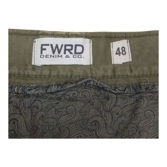 FWRD Denim & Co. Mens Jeans Size 48 Inseam 33 Distressed Cargo Pants Olive Green - Picture 5 of 13